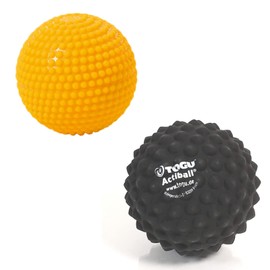 Massage Ball Combination Set Actiball and Touch Ball 8 cm Yellow Foot Massager
