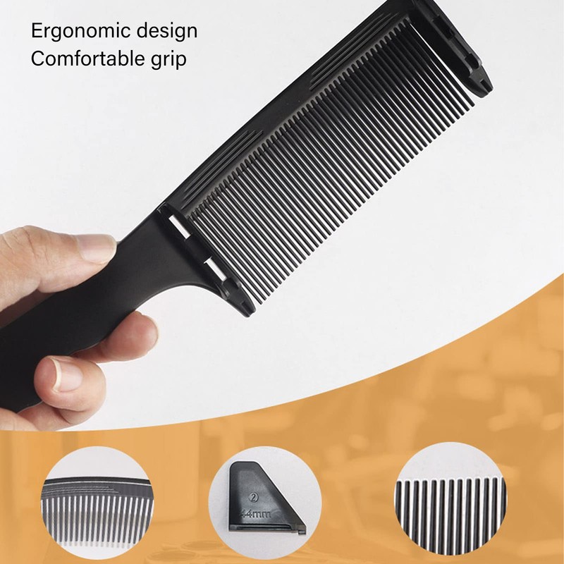 Curved Barber Clipper Comb, Professional Hair Cutting Comb with Flat