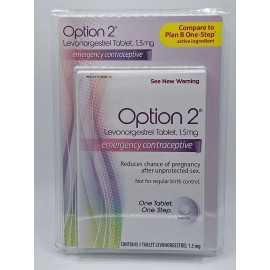 Option 2 Emergency Contraceptive, 1 tablet, 1.5mg