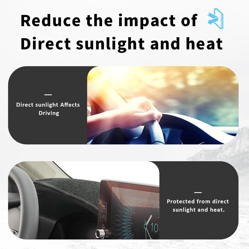 auovo Dash Mat Center Console Cover Protector Sunshield Cover Dash