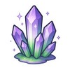 Pride Crystal Cluster in Genderqueer Tones Magical Crystalcore Sticker (2.5"