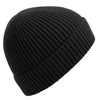 Beechfield Engineered Knit Ribbed Beanie - Black