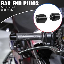 WORLDMOTOP Motorcycle Handle Bar End Grips Plug Weights Hand Grips Plug Caps Replacement for Yamaha MT09 MT-09 MT 09 2021 2022 2023 MT07 MT-07 YZF-R9 2025