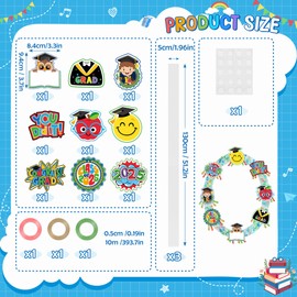 Funnlot Candy Leis for Graduation 2025 - Graduation Leis 2025 Candy Lei Tubing Graduations Lei Accessories Candy Lei Making Kit Supplies with Ribbon DIY Leis for Kindergarten Graduate Party Gift