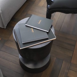 RHODIA 13920C - Spiral Notebook (Full Bound) Notepad Black A6 | Small Tiles | 80 Detachable Sheets - Clairefontaine Paper 90g - Polypro Cover (Plastic) - Rhodiactive