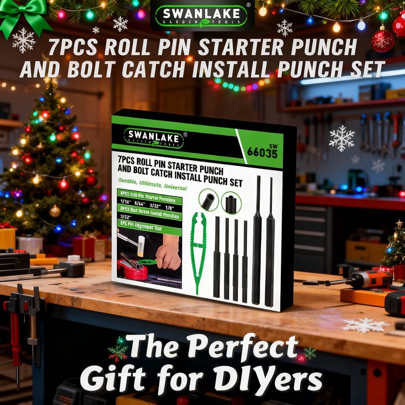 7-Piece Premium Roll Pin Starter Punch and Install Punch Set