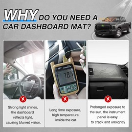Cartist Dash Cover Compatible with Toyota Tundra 2022 2023 Accessories Dash Board Mat Carpet Anti-Slip Dashboard Cover Black (Suede Fabric)