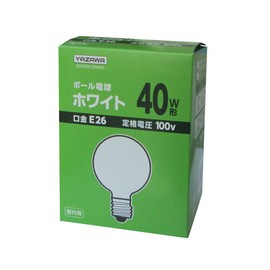 Yazawa Corporation GW100V38W95 Ball Bulb, 40 W Shape, Diameter 3.7 inches (95 mm), White