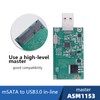 WANGCL mSATA Adapter mSATA SSD to USB 3.0 Hard Drive
