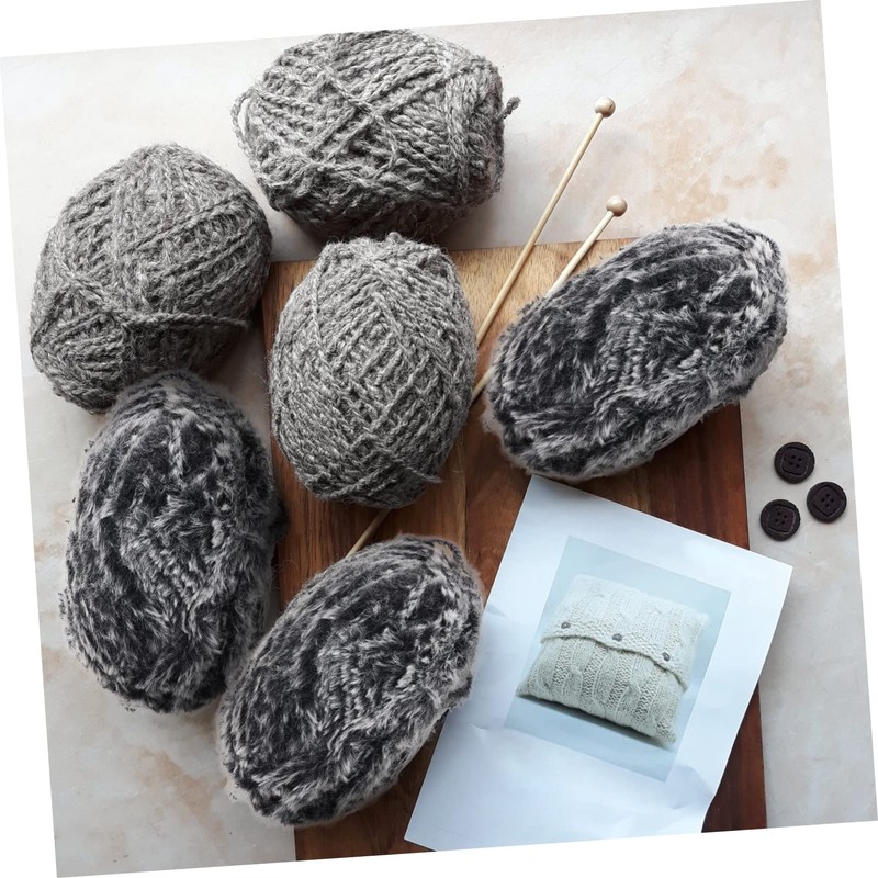 DOITOOL Chunky Faux Fur Yarn for Knitting Crocheting Soft Durable