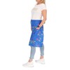Apron Cotton Colourful Floral Apron Half Apron Cooking Apron, blue