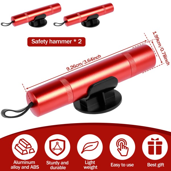 Unbranded 2Pcs Car Safety Hammer Emergency Escape Tool Auto Rescue
