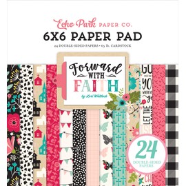 Echo Park Paper Company Paper, Pink, Green, Teal, Black, tan