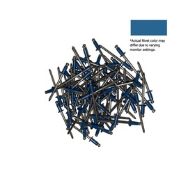 EAGLE 1: Stainless steel Rivets 1/8" x 1/4" (#43) (100, Regal Blue)