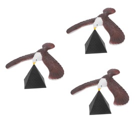 BESTonZON 3 Sets Brain Game Balance Bird Decoration Desktop Balance Eagle Decoration Plastic Balance Eagle Balance Eagle Ornament Pyramid Balance Eagle Balance Bird Ornament