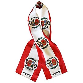K's Novelties Peru Country Lightweight Flag Printed Knitted Style Scarf 8"x60"