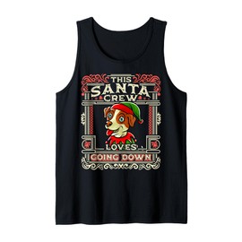Jack Russell Terrier Santa Claus Crew Christmas Dog Elf Tank Top