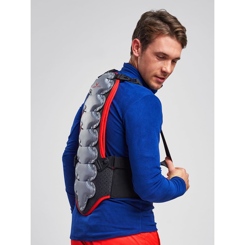 Black Crevice Children's Back Protector Multi-Coloured Schwarz/Rot/Silber Size:140 (EU)