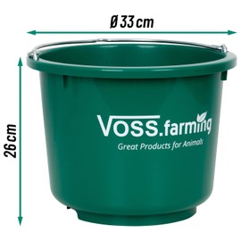 VOSS.farming Construction and stable bucket, 12 litres, universal bucket, for feeding, drinking, construction or as a cleaning bucket