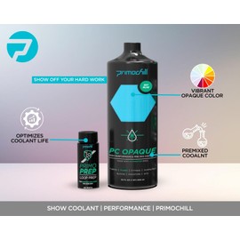 PrimoChill Opaque - Computer WaterCooling Show Coolant, Solid/Non-Transparent, Full Protection, Advanced User, PrimoPrep Included, Proudly Made in The USA (32oz/.9L) - Sky Blue SX