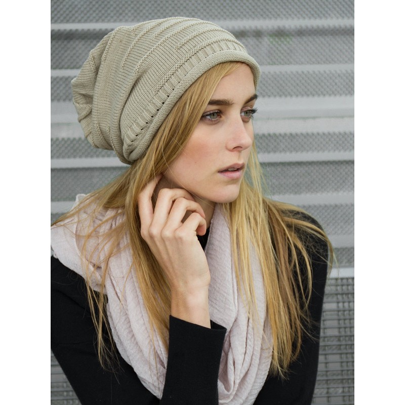 CASPAR Simple Unisex Knitted Hat / Slouch Beanie with Unusual