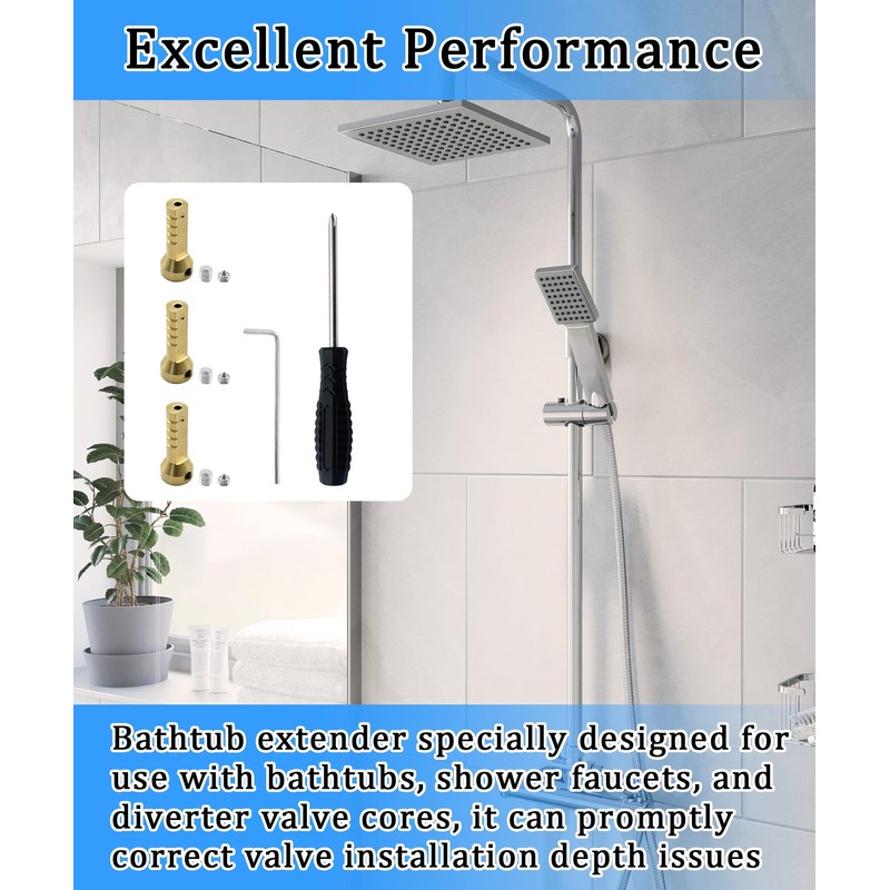 Shower Valve Diverter Extension Kit Fits For Delta Shower Faucet,Replace