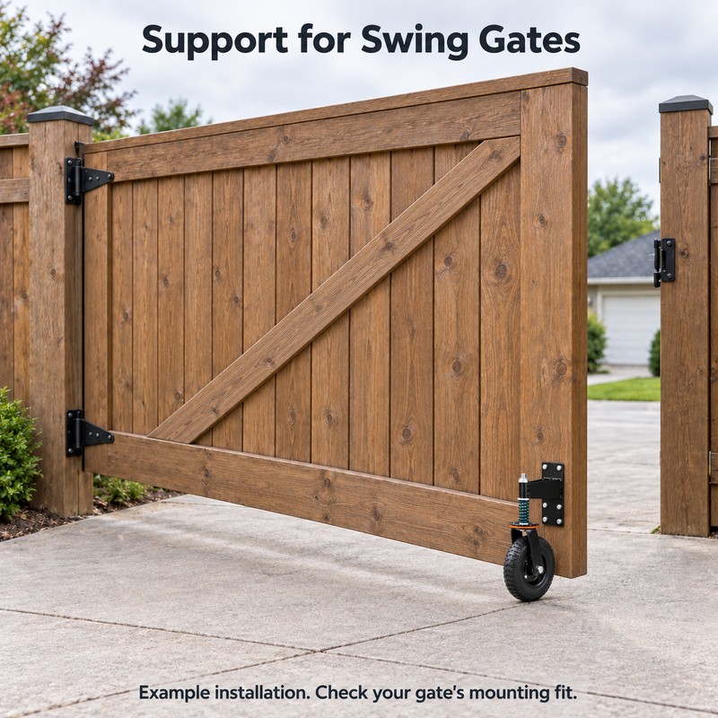 8 Inch Spring Loaded Heavy Duty Gate Wheel, 600 lb