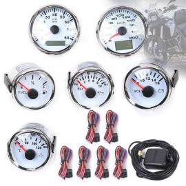 Universal Speedometer Tachometer Fuel Gauge Oil Pressure Gauge Voltage Gauge