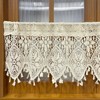 Rustic Crochet Curtains Valance for Kitchen Cotton Lace Curtains for