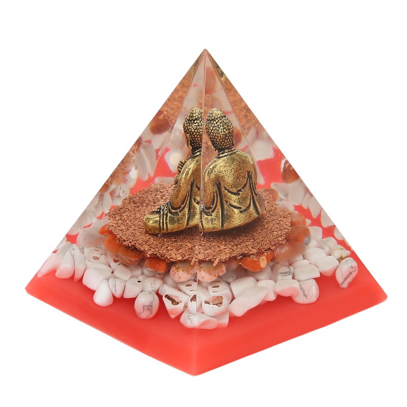 Crystal Pyramid Buddha Epoxy Energy Stone Handicraft for Household Decoration
