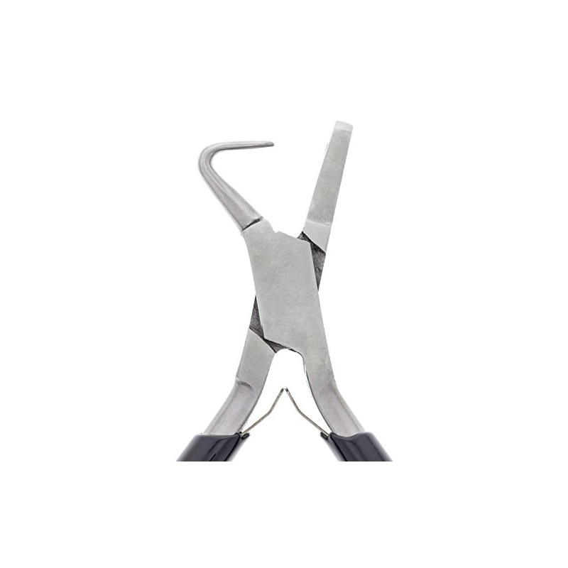 EuroTool Dimple Plier, Hooked Jaw, 1mm, Black