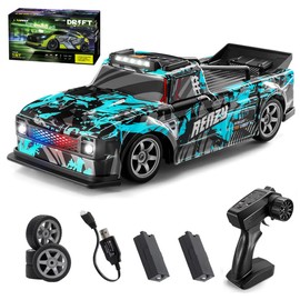 Hylukon RC Drift Car, 1:16 Scale Remote Control Truck for Drift and Race, 2.4GHz 4WD High Speed 20+KM/H Racing Car with LED Lights, Hobby RC Cars Toy Gifts for Kids and Adults