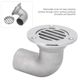 EIMSOAH Boat Bend Floor Drain,316 Stainless Steel Deck Drain Boat Deck Drain,Marine Water Draining Device Hardware Accessor
