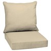 Overstock Arden Selections Tan Outdoor Deep Seat Cushion Set
