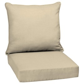 Overstock Arden Selections Tan Outdoor Deep Seat Cushion Set