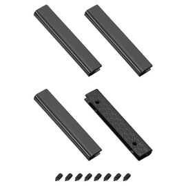 sourcing map 4Pcs Metal Belt Buckle End Tips, 2.05" Wide Rectangle Webbing Zipper Tips Clip Buckles with Screws for DIY Sewing Craft Purse Belt Repair, Metallic Black