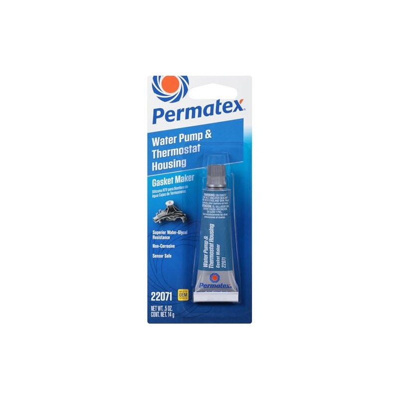Permatex 22071 Water Pump and Thermostat RTV Silicone Gasket, 0.5
