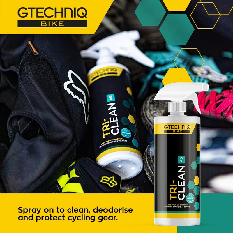 Gtechniq Bike Tri-Clean, 500 ml. Perfect sanitiser for helmets, shoes