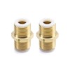 QWORK Brass One-way Check Valve, 2Pcs 1/2" Male to 1/2"