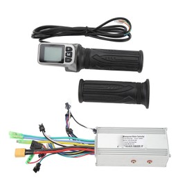 Electric Bike Controller Kit 36V 48V 1000W 38A Sine Wave Brushless Controller 124DX Twist Throttle with Panel for Bike Conversion