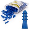 Qualihome Ribbed Plastic Drywall Anchors - Wall Anchors for Drywall