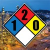 NFPA 704 Diamond 1-2-0-0 Label Decal, 10 inch Vinyl for