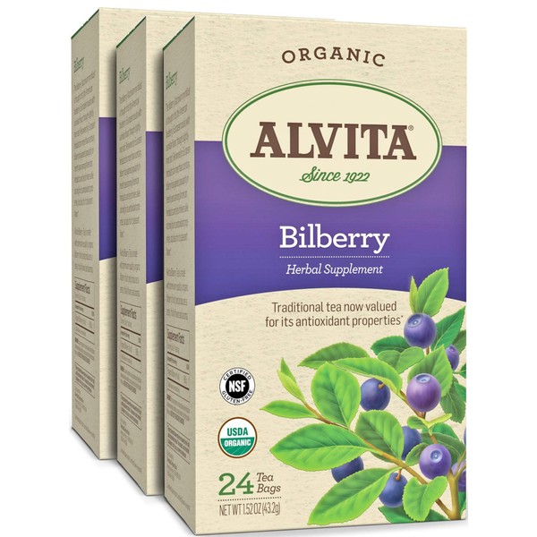 Alvita Bilberry Tea Organic 24 Bags