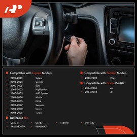 A-Premium Ignition Starter Switch Compatible with Toyota, Scion & Pontiac Vehicles - RAV4, Corolla, Highlander, Tundra, Sienna, Matrix, Sequoia, Echo, Celica, MR2 Spyder, xB, xA, Vibe - 6 Blades