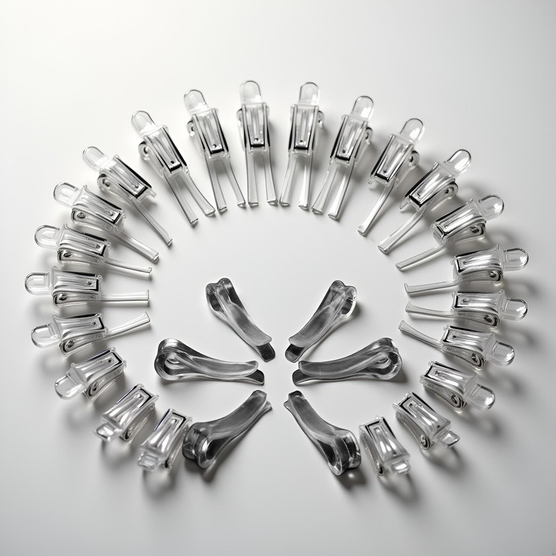 100Pcs U Shaped Plastic Alligator Clips Shirts Folding Clips Garment