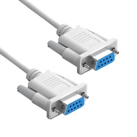 YIOVVOM DB9 RS232 Serial Extension Cable Female to Female 9 Pin DB9 Cord Straight Through 9 pin Serial Connector Grey 3FT