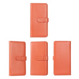MUZIRI KINOKOO Mini Photo Album PU Leather Wallet Album Dessert Time Album Compatible For Fuji Instax SQUARE SQ1 SQ20 SQ10 SQ6 Camera Share SP-3 Pictures Holder 80 Pockets (Orange)