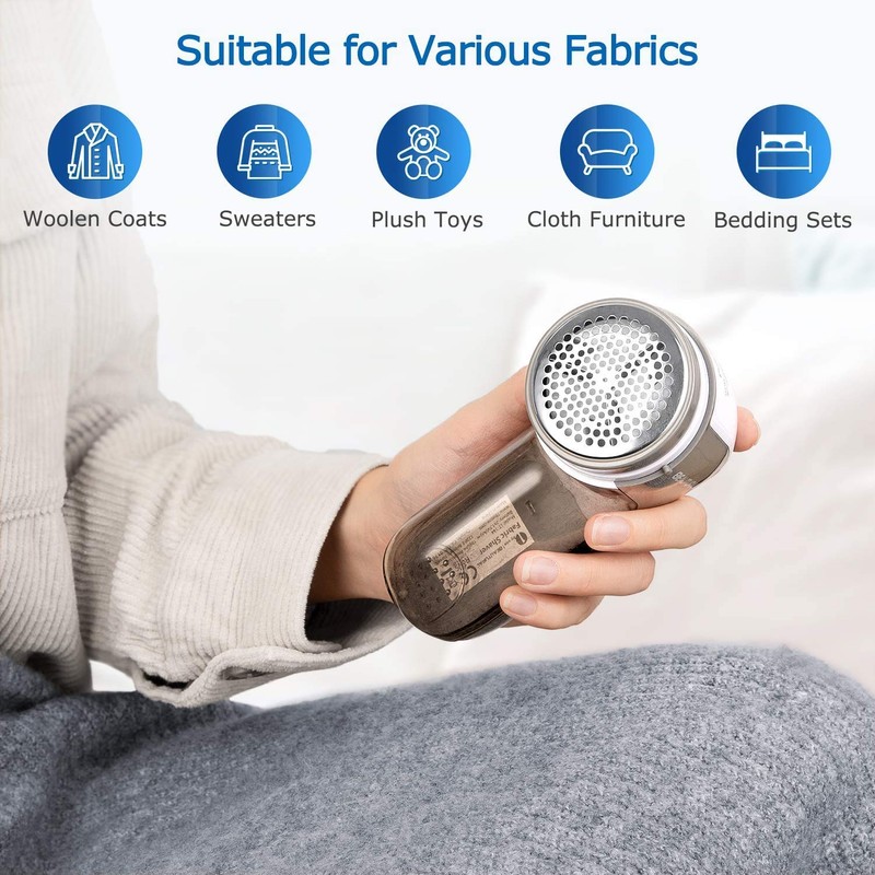 BEAUTURAL Portable Fabric Shaver and Lint Remover with 2-Speeds, Adjustable