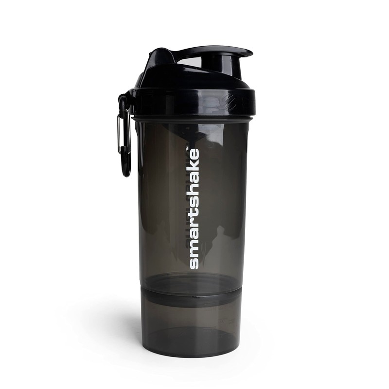 SmartShake Original2GO ONE Negro 800ml, Botella Mezcladora de Proteínas, Libre