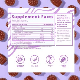 Baby Blues Gomitas Saco Zinc Vitamina C 60 Piezas Veganas Na                                                                                          